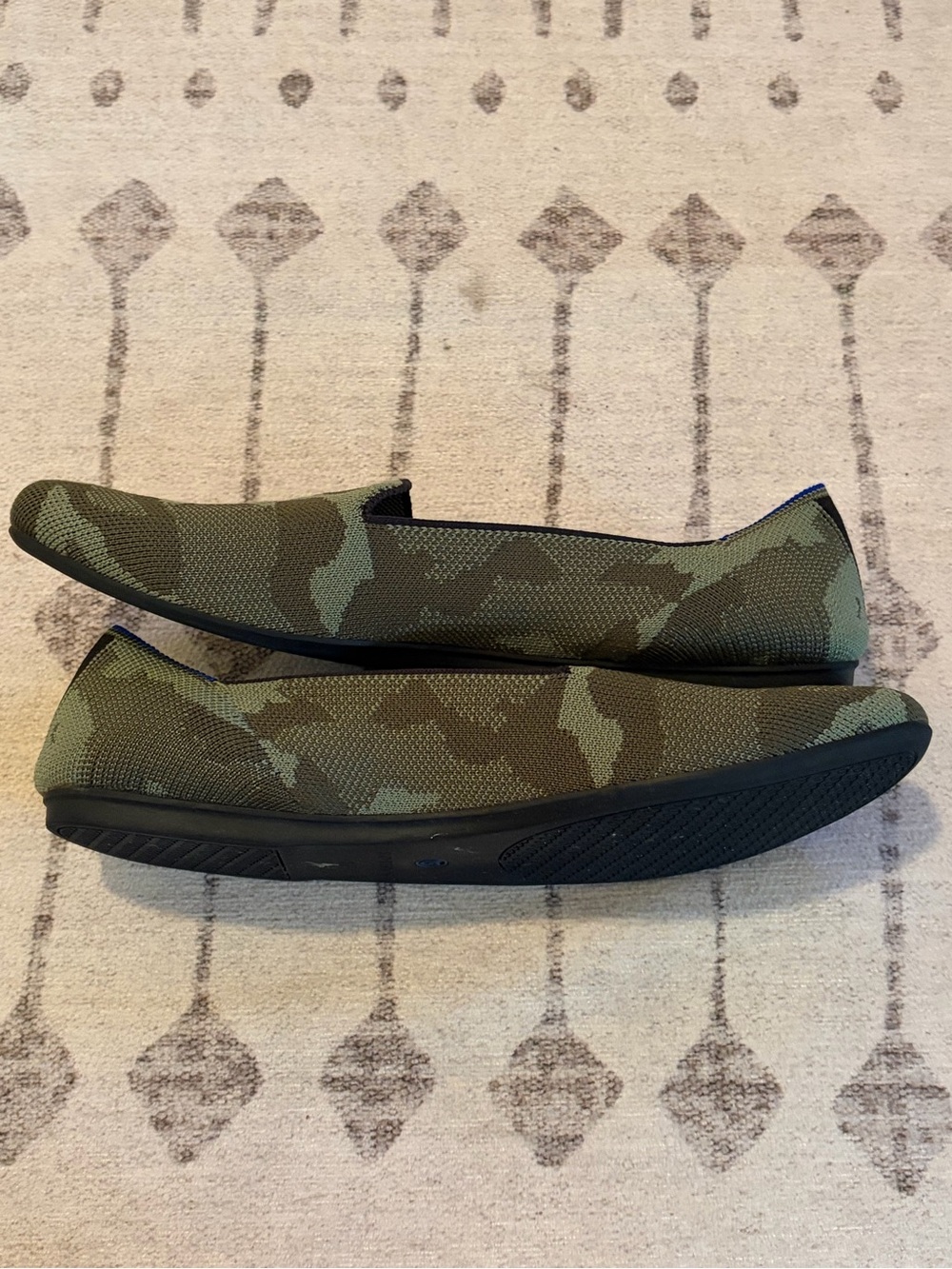 Rothy’s The Loafer Olive Camo Green Knit Flats Women’s 11 - Picture 8 of 8